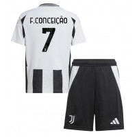 Juventus Francisco Conceicao #7 Replika babykläder Hemmaställ Barn 2024-25 Kortärmad (+ korta byxor)